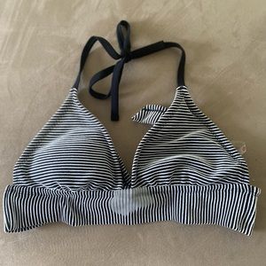 Black and white striped bathing suit top from shade and shore